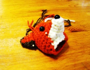 fox head amigurumi crochet knitted toys cute